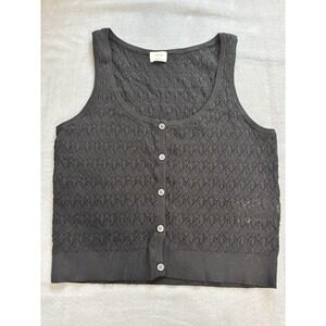 Wilfred Aritizia Sz S Hemsa Sweater Tank Minimalist Layer Crochet Festival Fairy